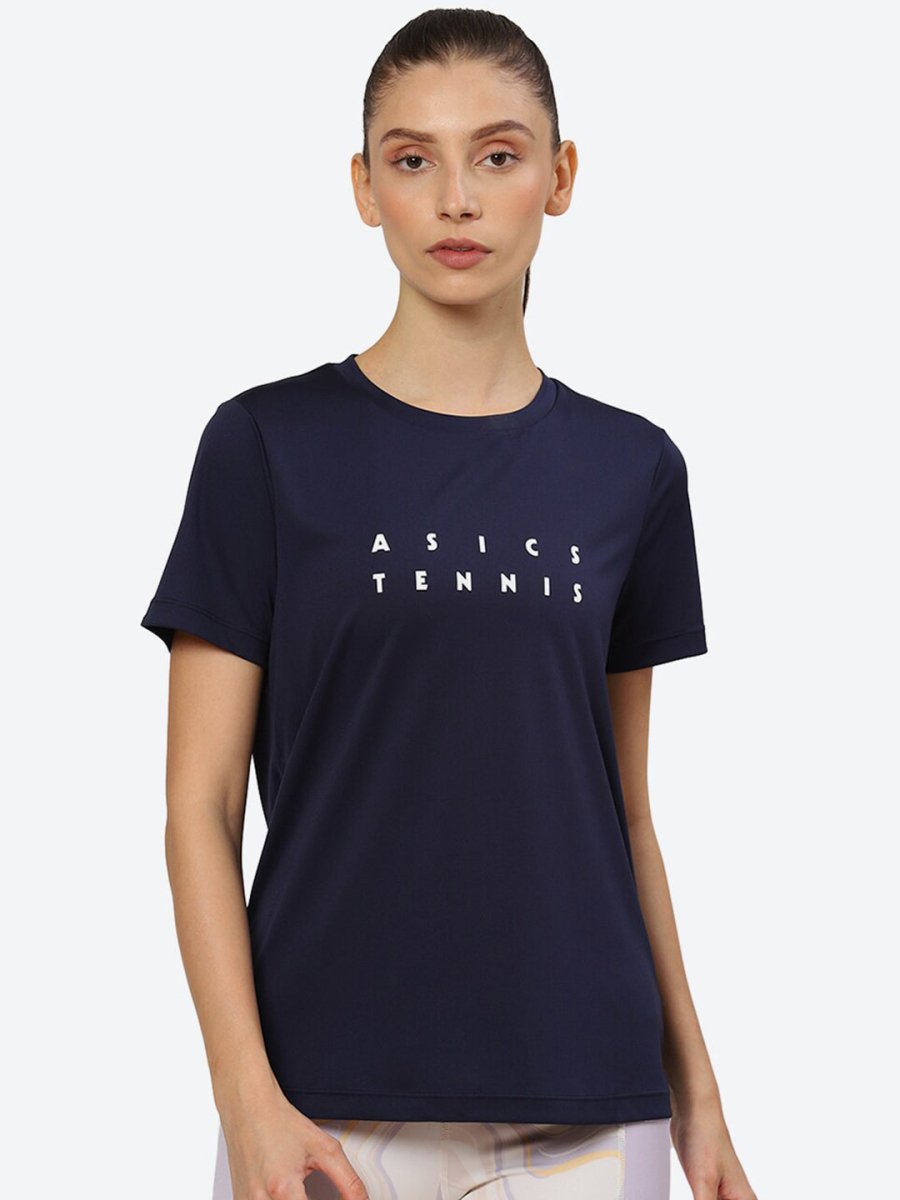 ASICS Women Typography Court Graphic Printed T-shirt