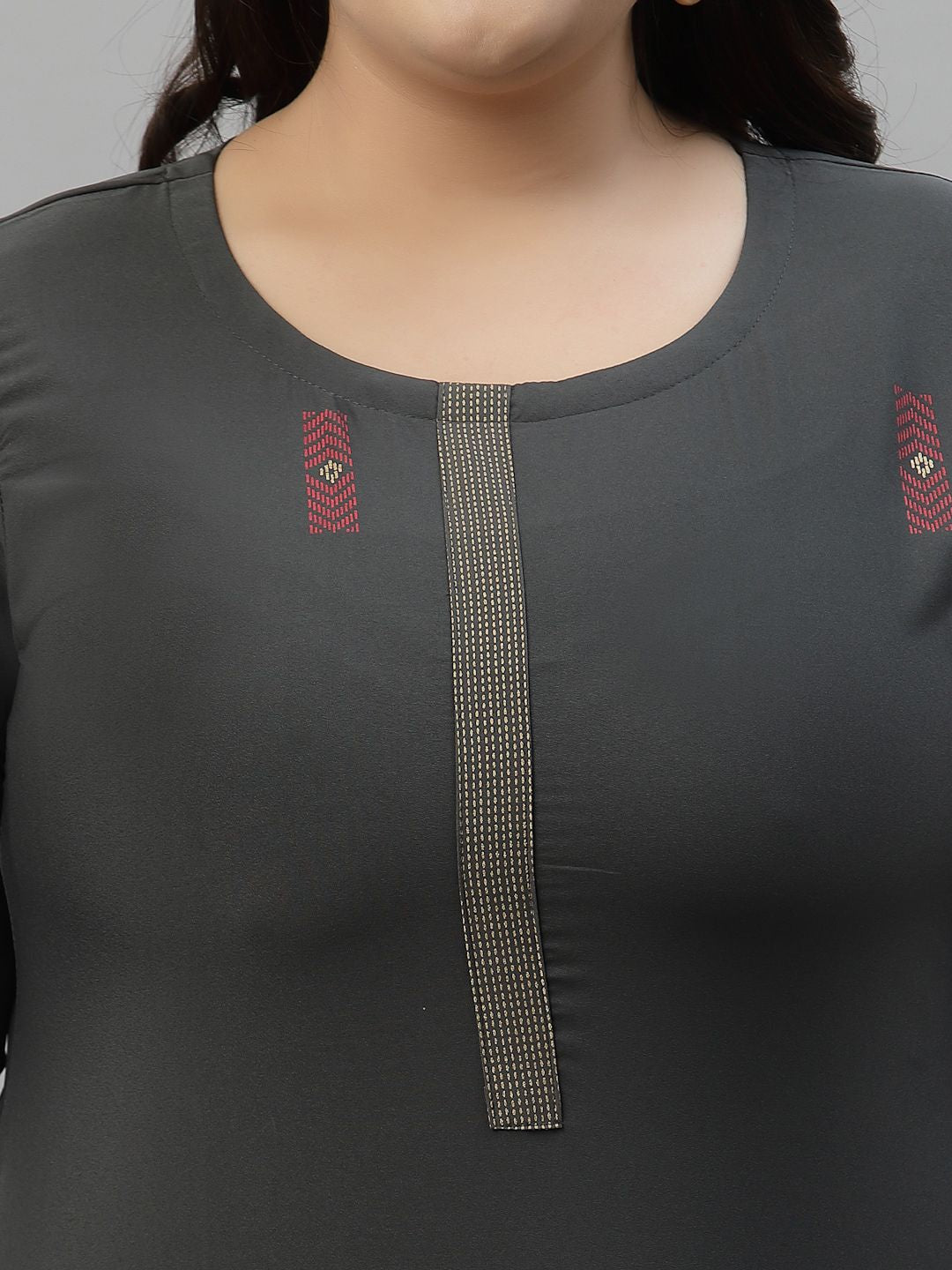 Sztori Plus Size Ethnic Motifs Printed Kurta With Trousers & Dupatta