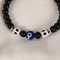 NVR Men & Women Black Evil Eye Adjustable Bracelet