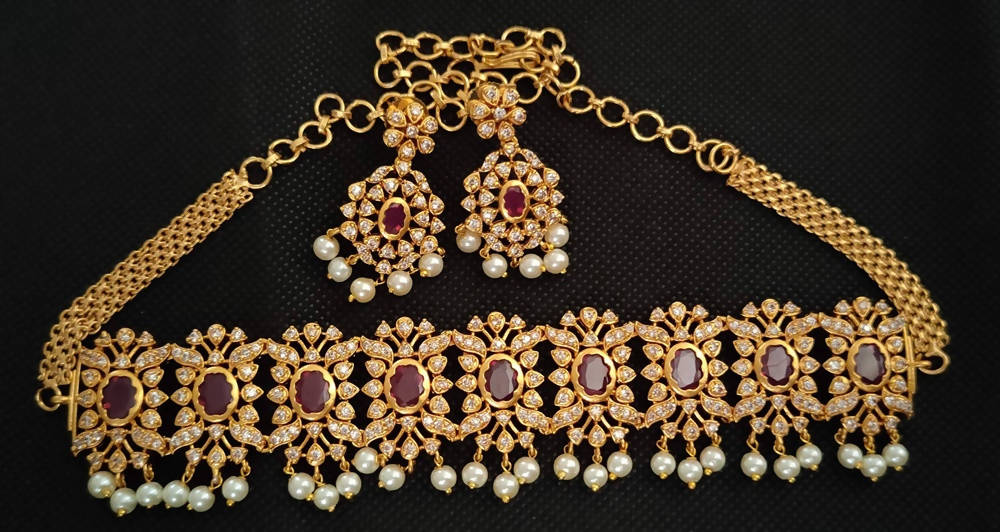 Uncuts & Ruby Neck Choker