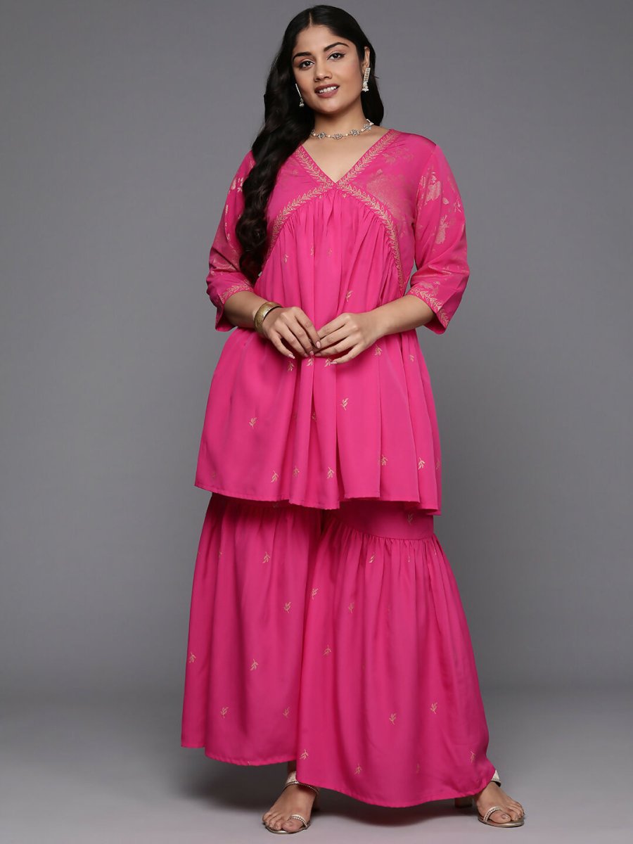 Ahalyaa Women's Traditional Wear Co-ords - Pink