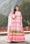 Wedding Designer Multi Soft Dola Silk Anarkali suit with Dupatta - Sanj