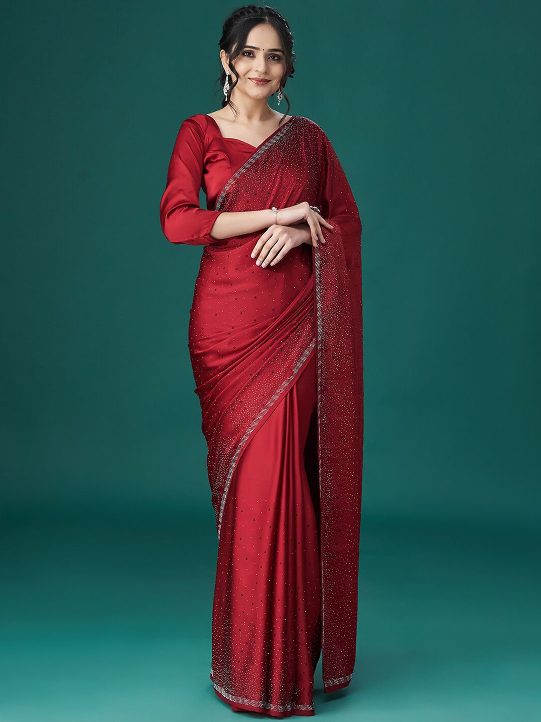 kasee Embellished Satin Saree