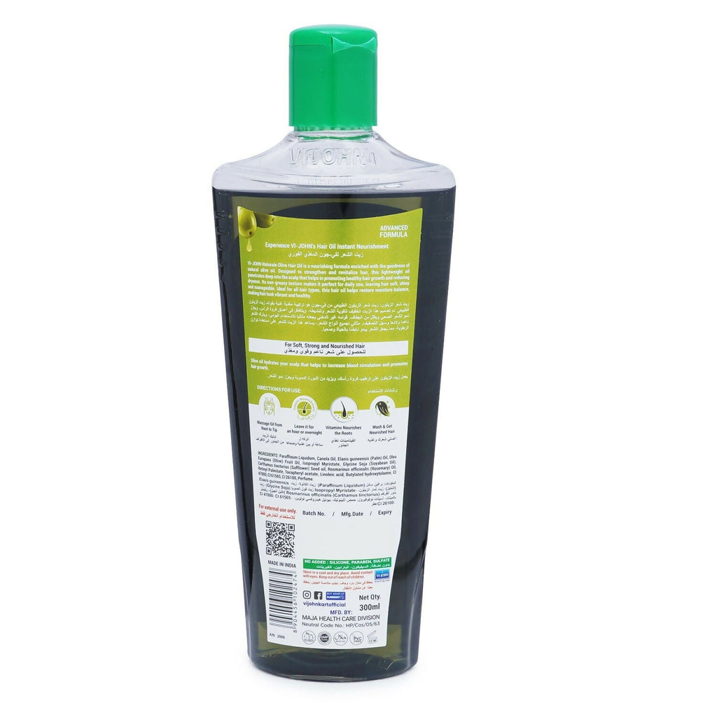 VI-JOHN Naturale Olive Enriched Hair Oil Nourish & Protect with Vitamin A.E & F