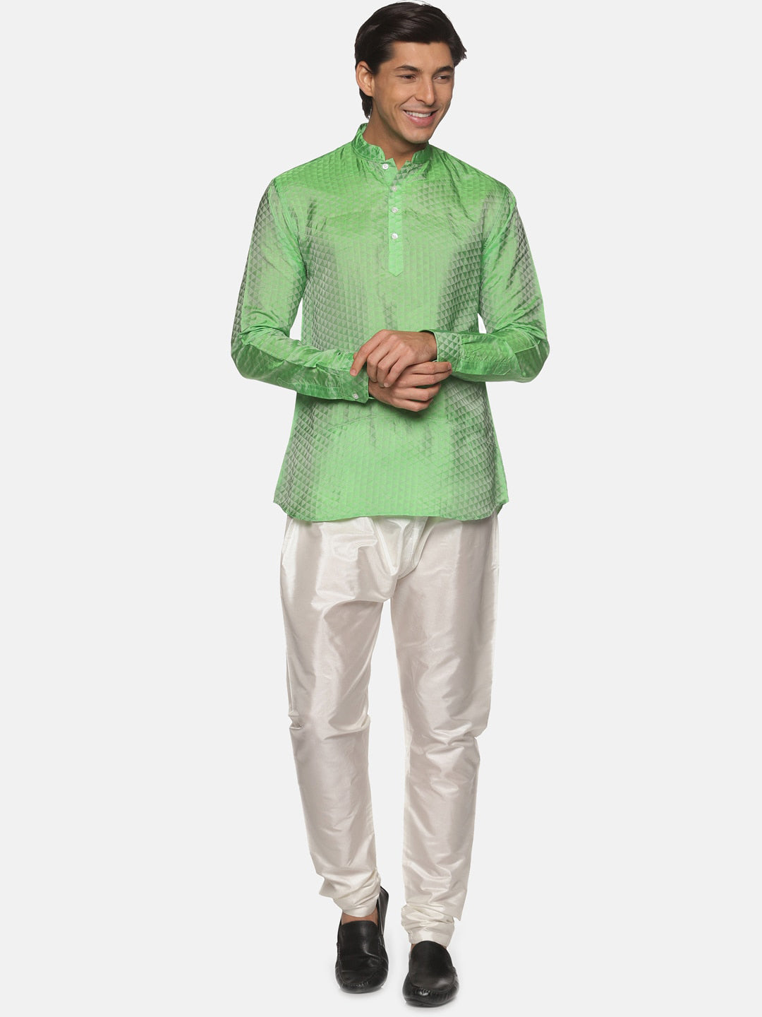 Sethukrishna Green Kurta with Pyjamas For Men