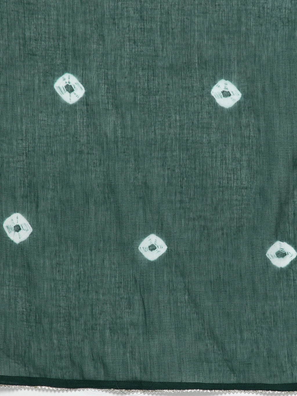 HERE&NOW Women Green & White Ethnic Motifs Embroidered Kurta with Trousers & With Dupatta