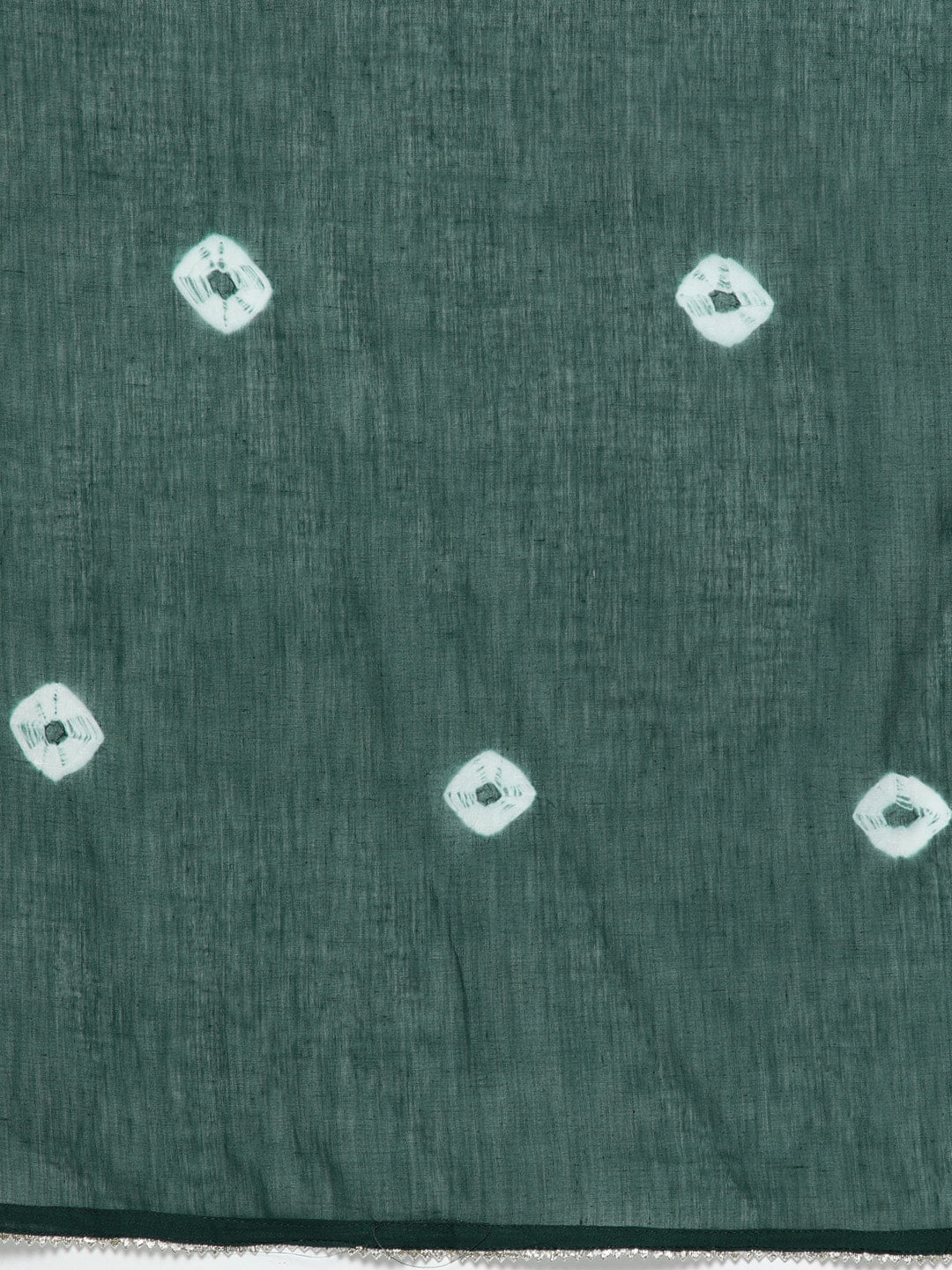HERE&NOW Women Green & White Ethnic Motifs Embroidered Kurta with Trousers & With Dupatta