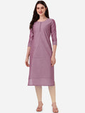 HERE&NOW Floral Embroidered Thread Work Chanderi Cotton Kurta