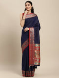 Shree Shyam Fashion Silk Blend Blue Saree