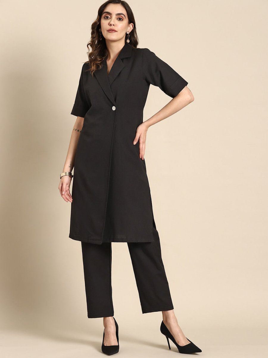 All About You Women Regular Pure Cotton Kurta with Trousers