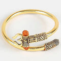 Om Golden Bracelet Rakhi & Kaju Rolls Box