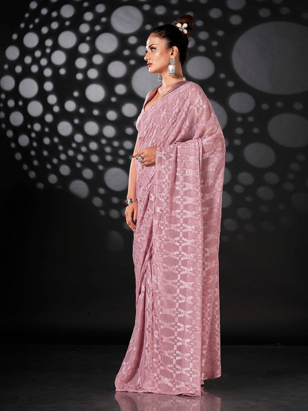 Tikhi Imli Ethnic Motifs Woven Design Ready to Wear Saree