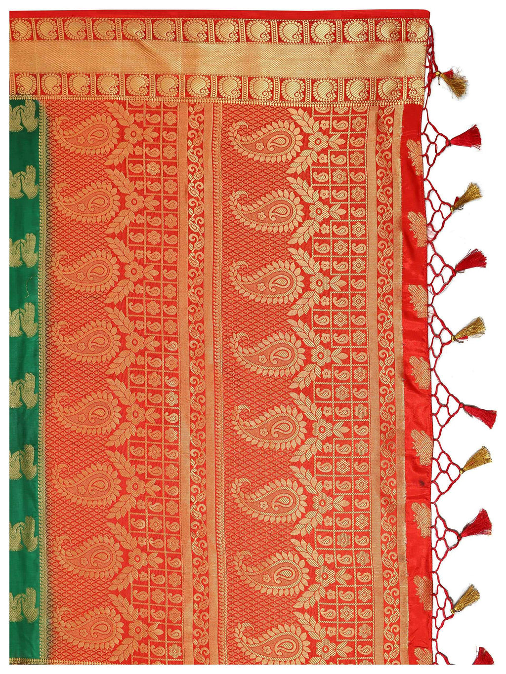 Mimosa Women's Green Kanchipuram Silk Saree
