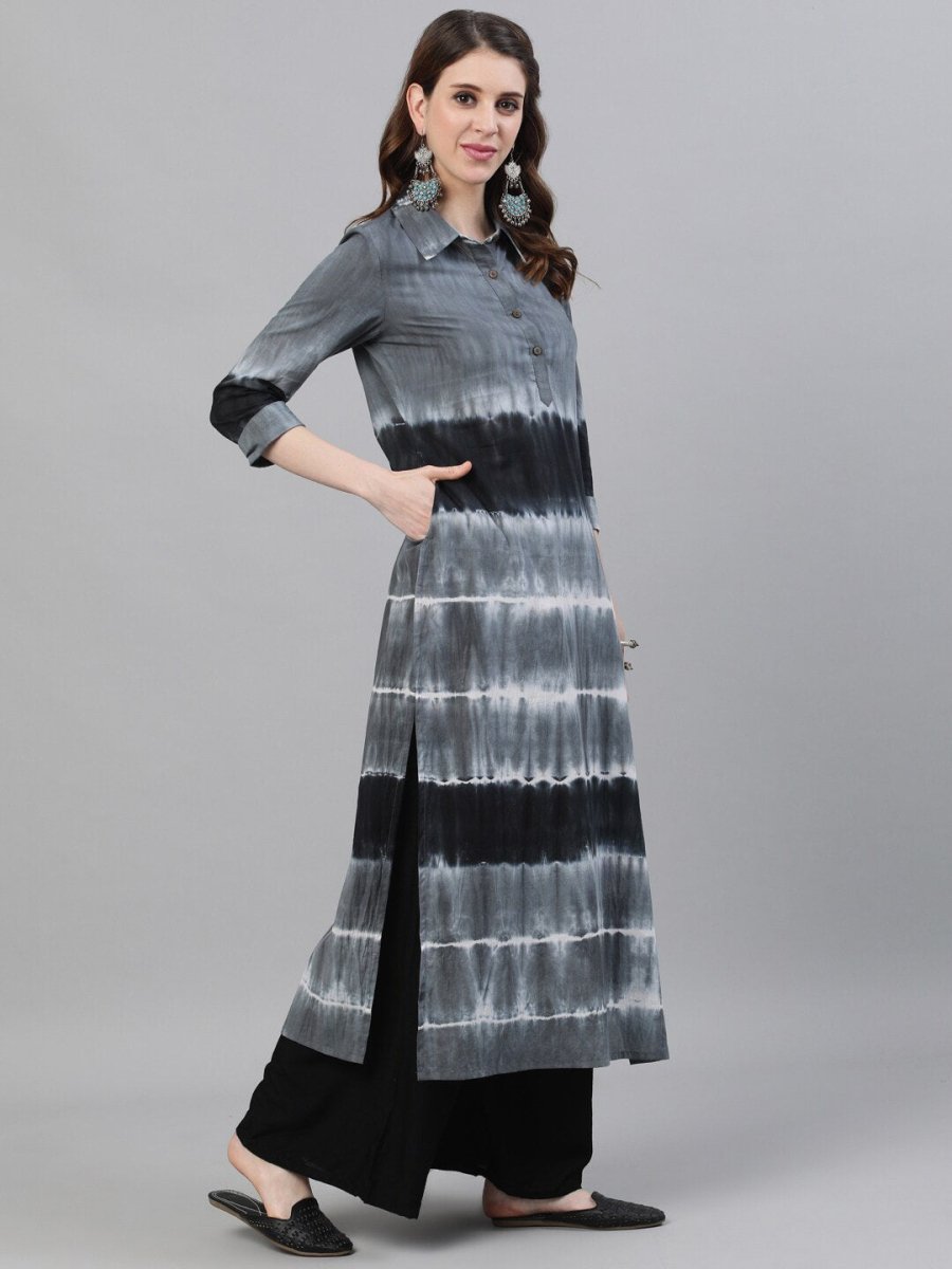 Aks Women Tie & Dye Cotton Kurta