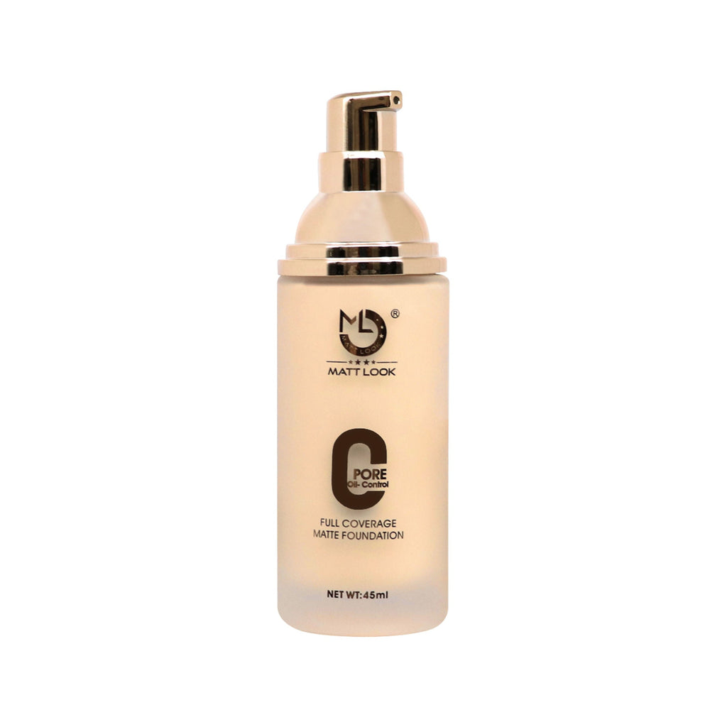 Matt Look Zero Pore Oil Control Full Coverage Matte Foundation - Warm Nude