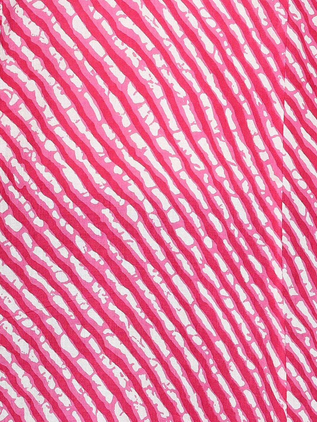 HERE&NOW Pink & White Striped Sequined Straight Cotton Kurta