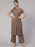 Aks Floral Printed Kurta With Trousers