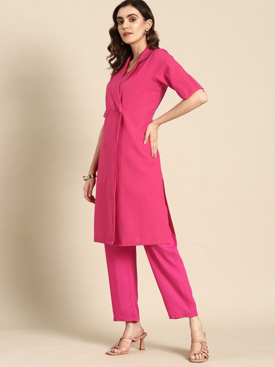 All About You Women Regular Pure Cotton Kurta with Trousers