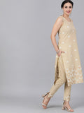 Aks Ethnic Motifs Printed Straight Pure Cotton Kurta with Trousers