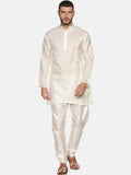 Sethukrishna Mens Off-White Kurta with Pyjamas
