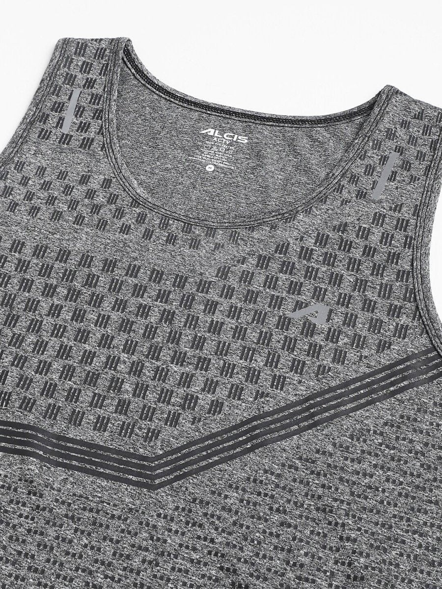 Alcis Men Heather Anti-Static Slim-Fit Distance Running Singlet