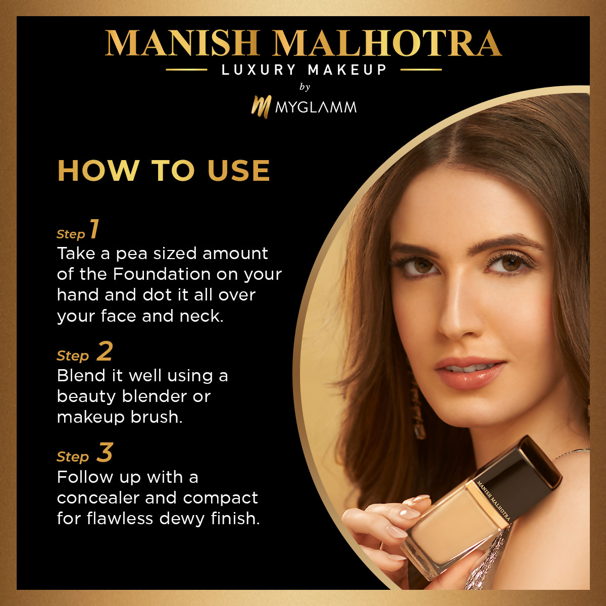 MyGlamm Manish Malhotra Beauty Skin Awakening Foundation - Warm Mocha