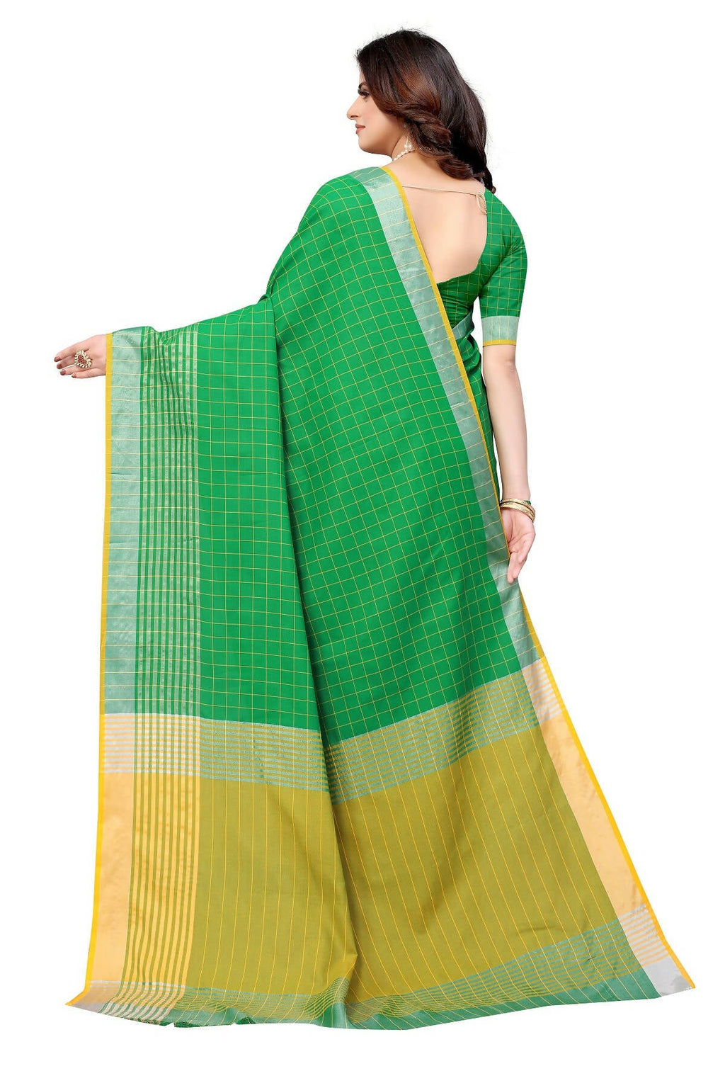 Vamika Green Cotton Silk Saree