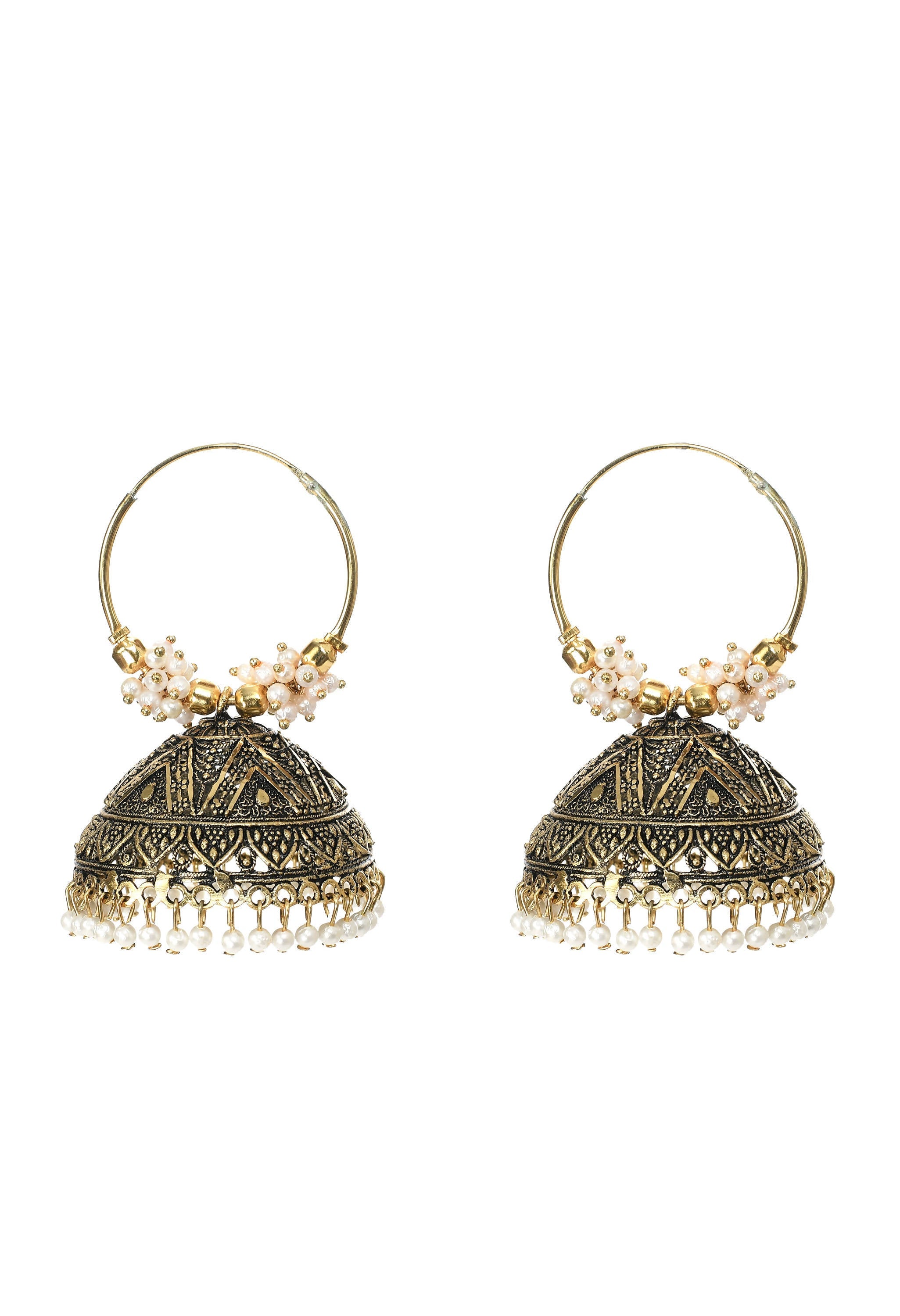 Mominos Fashion Johar Kamal Latest Designer Golden Color Jhumkas