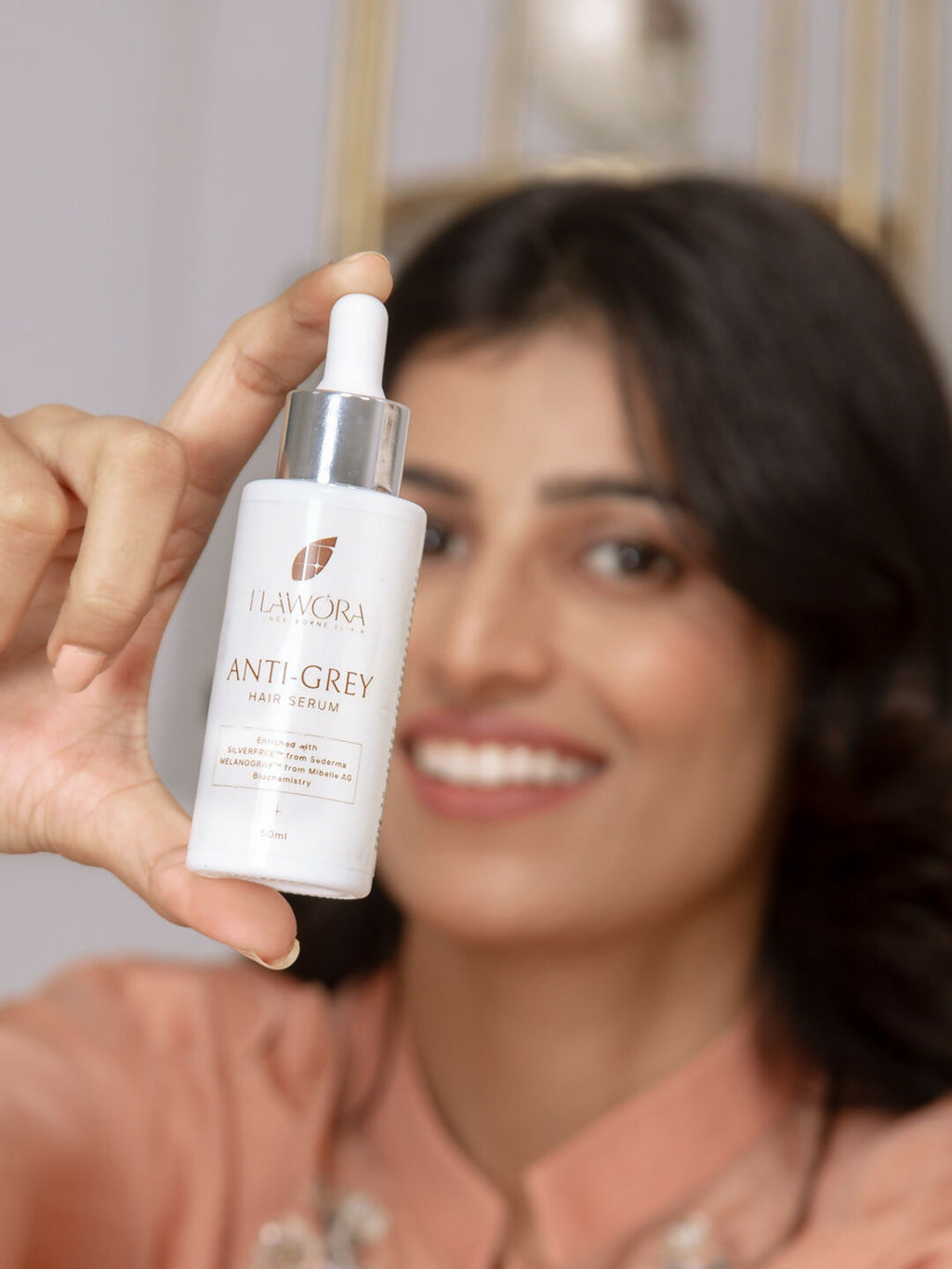 Flawora Set of Anti-Grey Hair Serum, D-Tan Lotion and Gold Face Serum