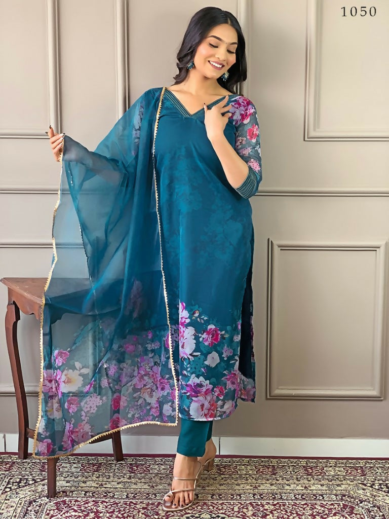 Partywear Designer Tebby Rama Stitched Suit With Dupatta - Tanisha