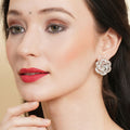 Flower Diamond Earrings- Ruby Raang