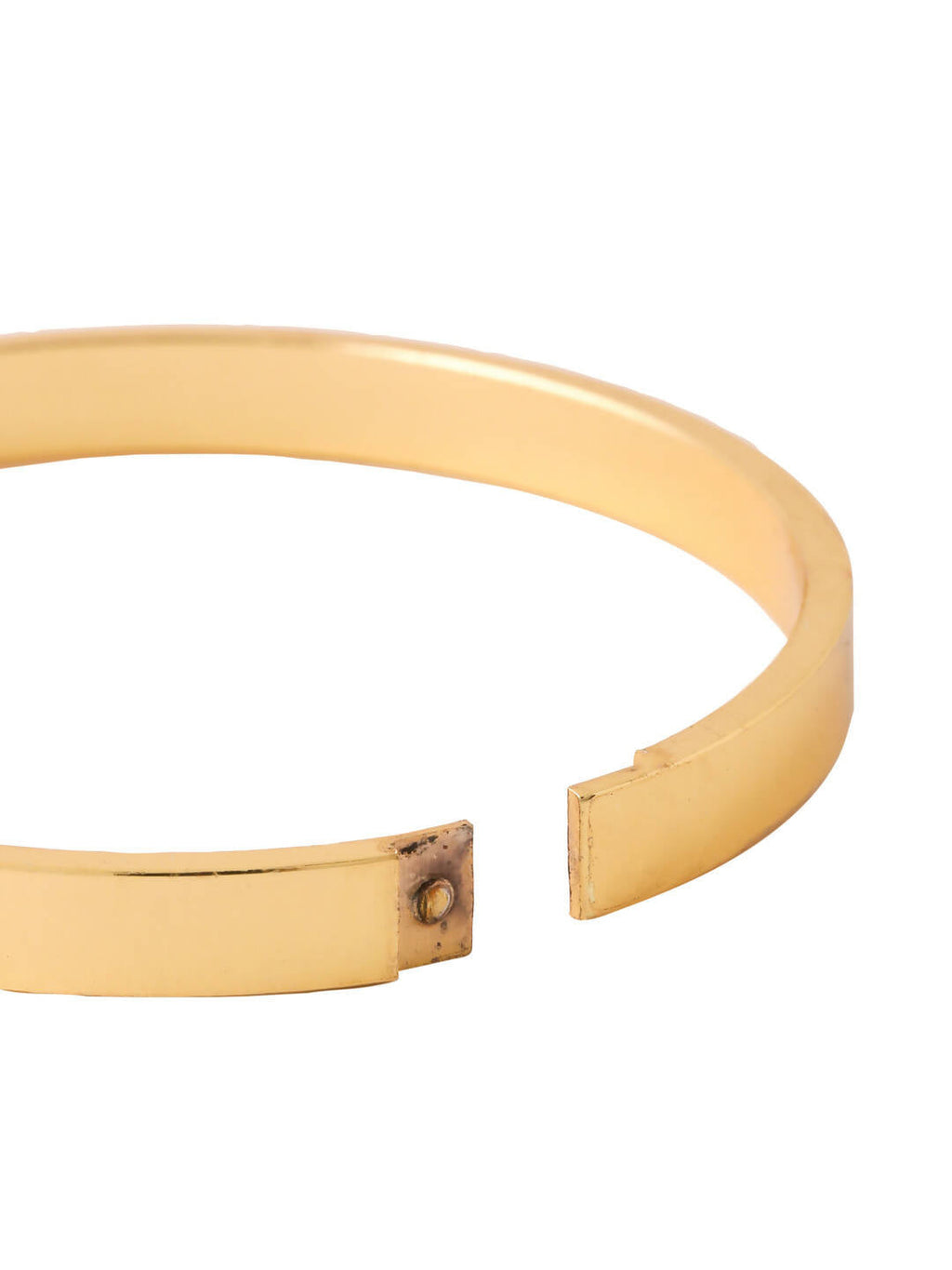 NVR Men's Gold Metal Interlock Kada Bracelet