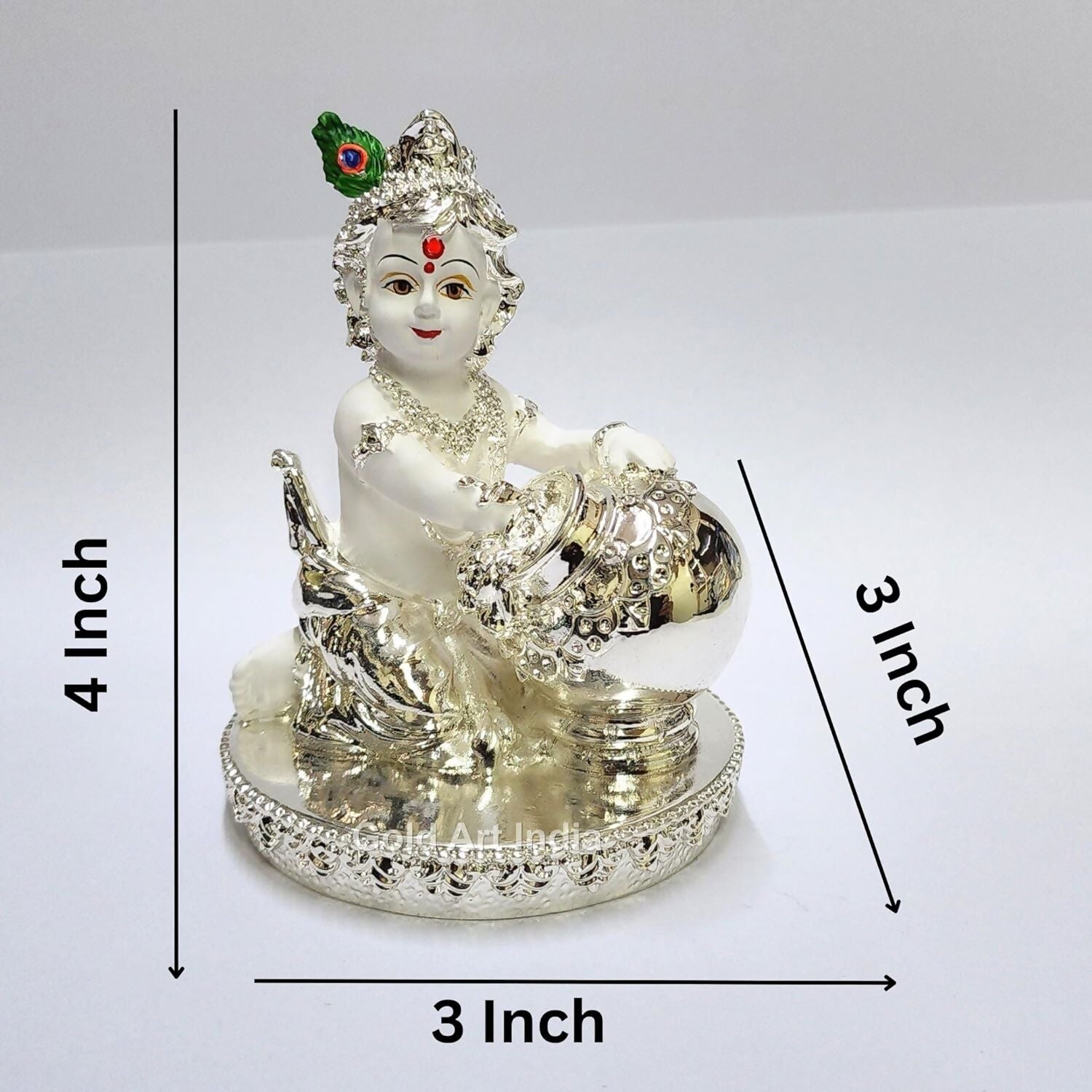 Gold Art India Makhan Krishna Idol