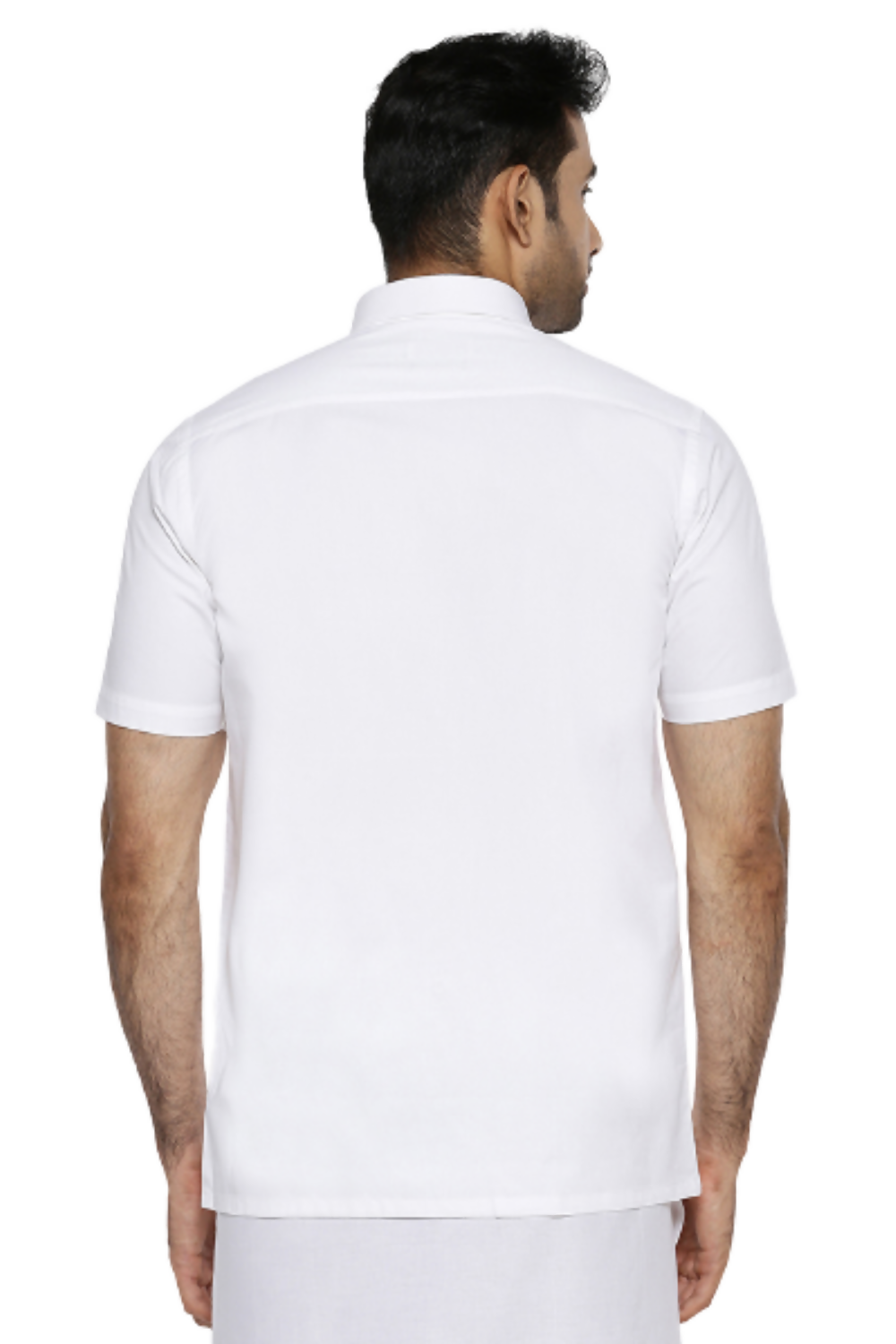 Ramraj Cotton Mens Half Sleeve Formal 100 % Cotton White Shirt