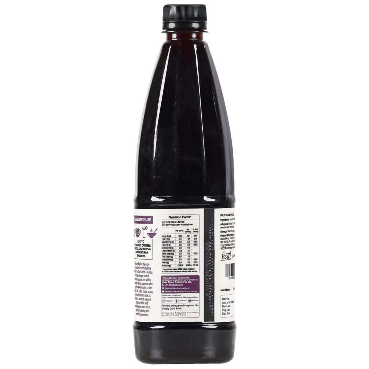 Urban Platter Kokum Juice (Agal) - Unsweetened