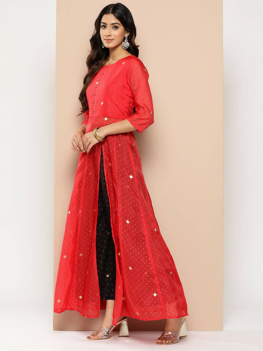 Ahalyaa Womens Kurta Set - Red