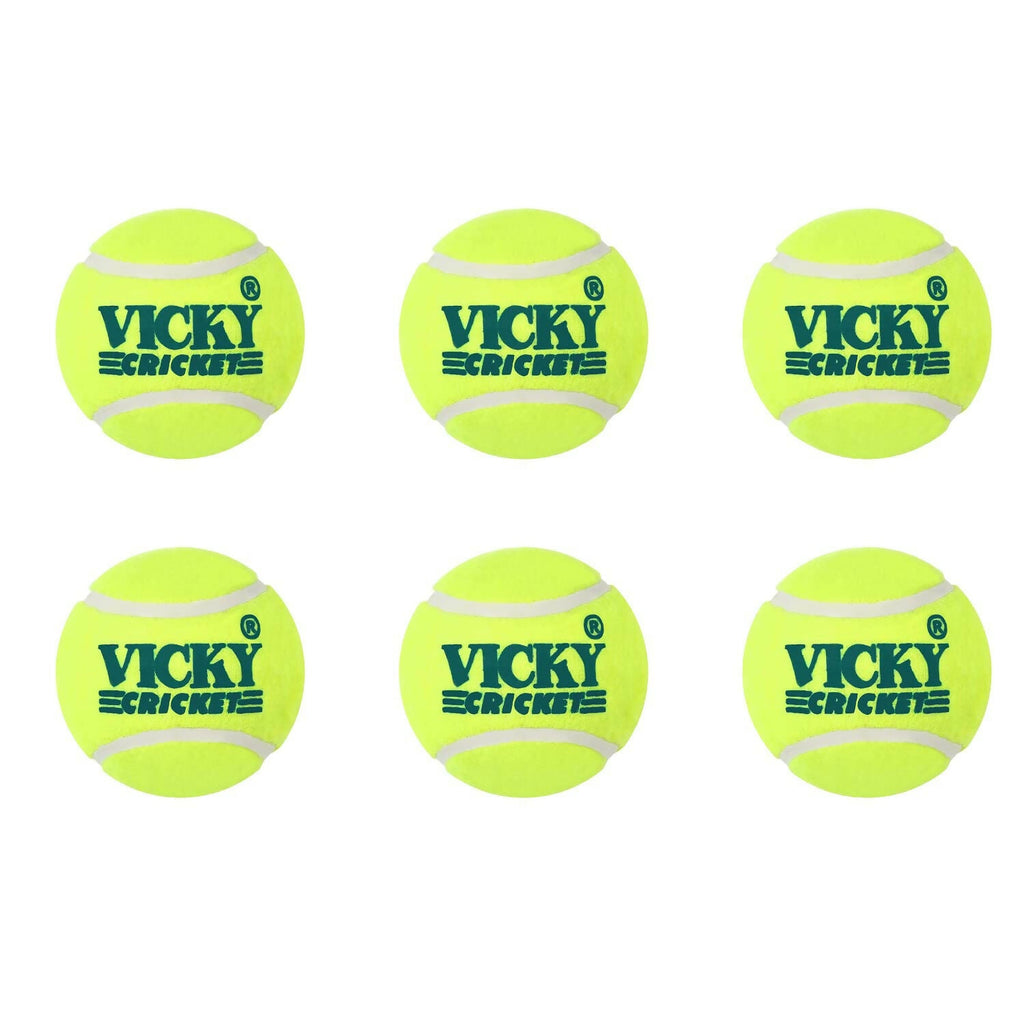Vicky Yellow Tennis/Cricket Ball Light Multipurposeful Design & Durable Rubber Built
