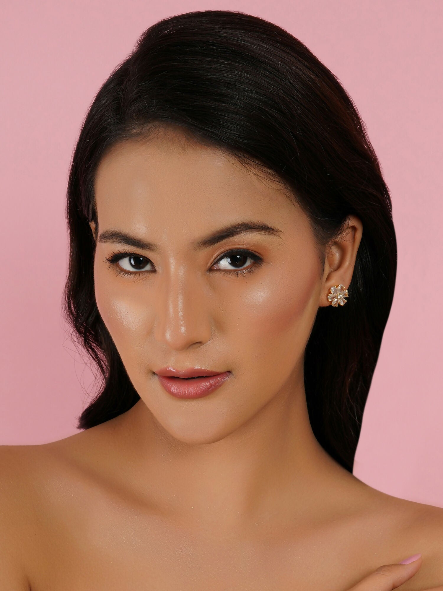 stone stud (white) - Ruby Raang