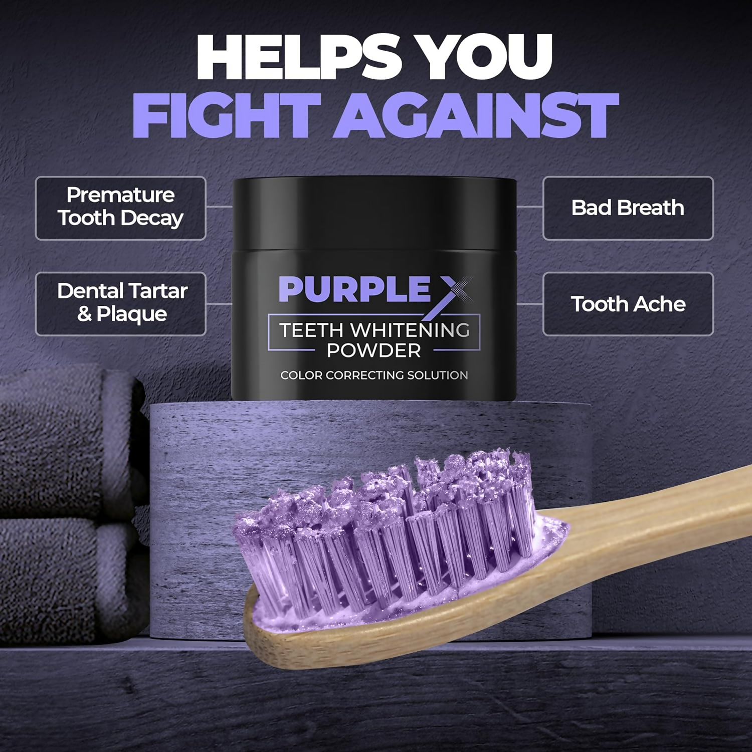 Beardo Purple X Teeth Whitening Powder