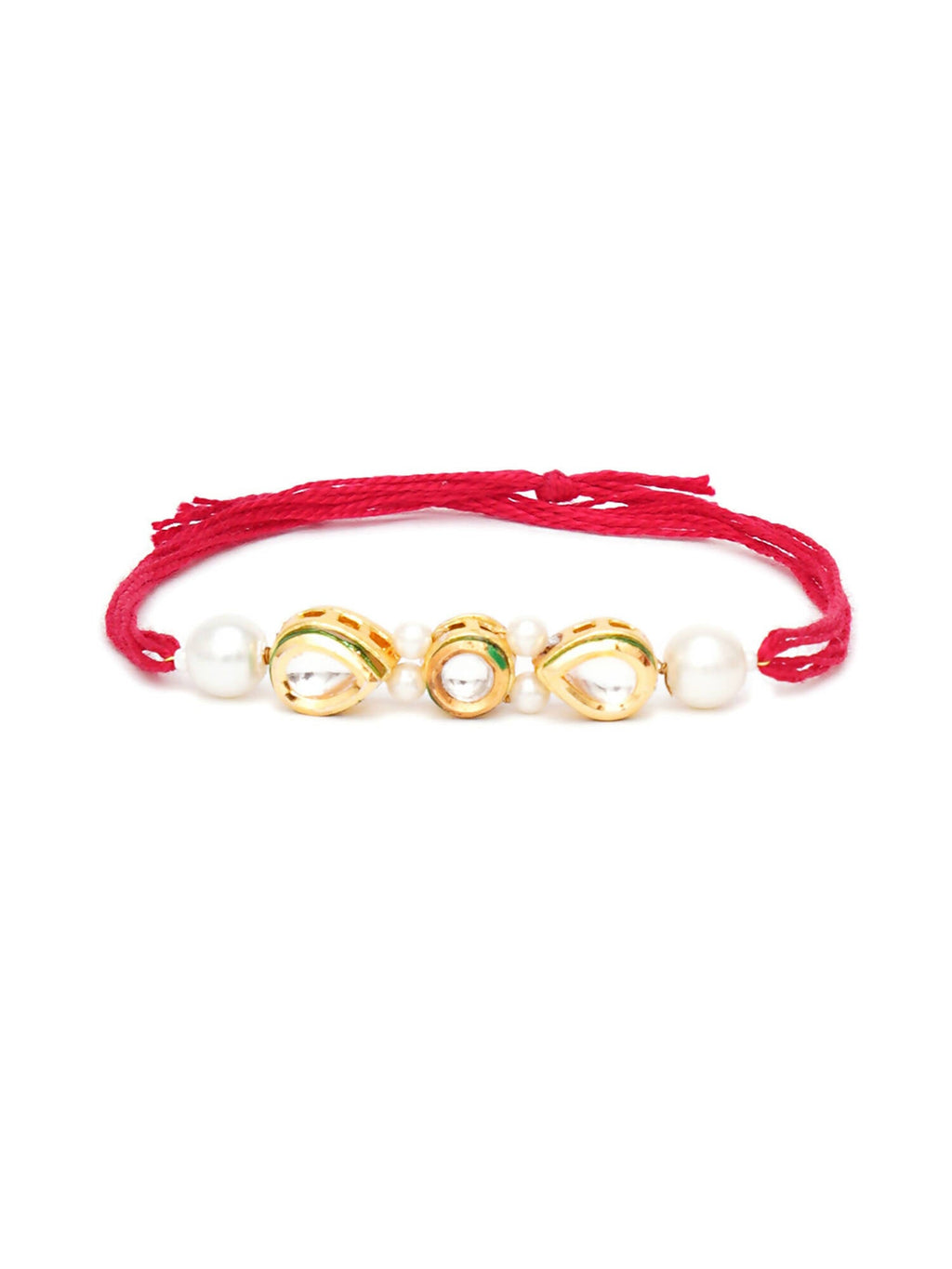 Designer kundan Rakhi - Ruby Raang