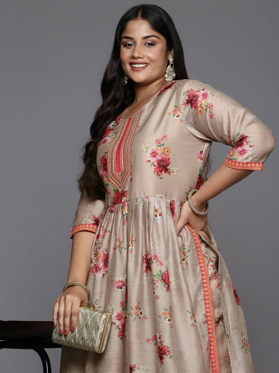 Ahalyaa Women's Traditional wear Kurta Set - Tan