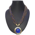 MS Fashion India Latest Traditional Blue Color Beads Necklace For Women