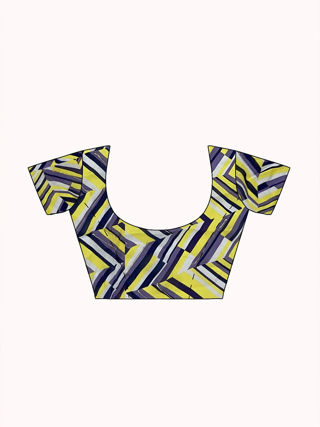 Tikhi Imli Geometric Digital Printed Ruffled Ready to Wear Saree