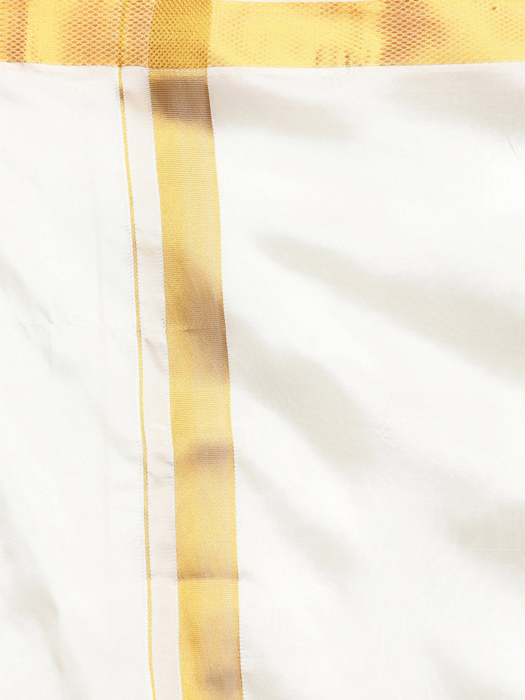 Sethukrishna Men Cream-Coloured Solid Dhotis