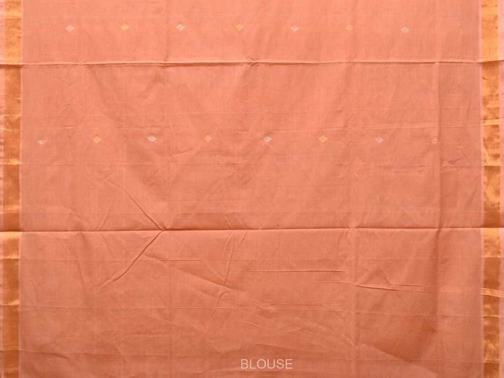 Fawn Uppada Cotton Handloom Saree with Assorted Pallu Design - Global Threads