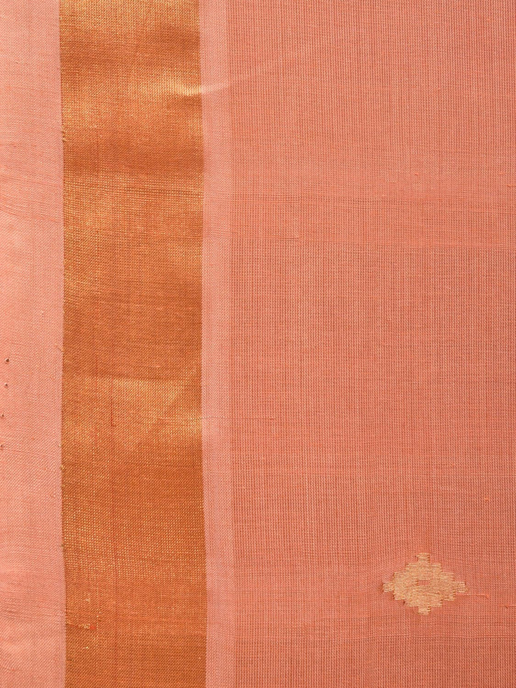 Fawn Uppada Cotton Handloom Saree with Assorted Pallu Design - Global Threads