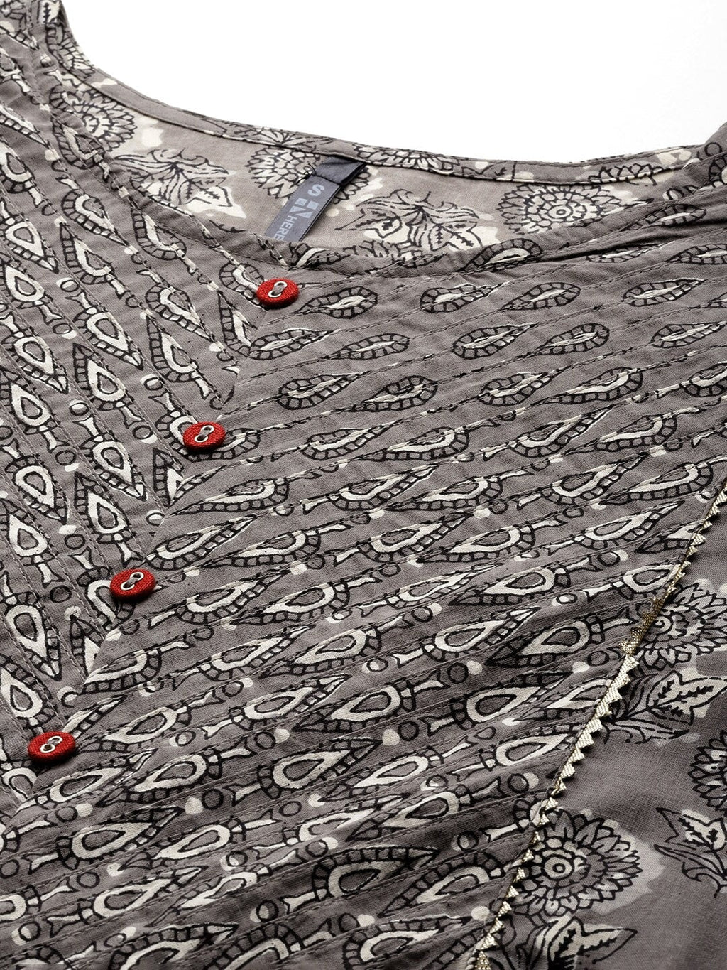 HERE&NOW Women Ethnic Motifs Printed Pure Cotton Kurta