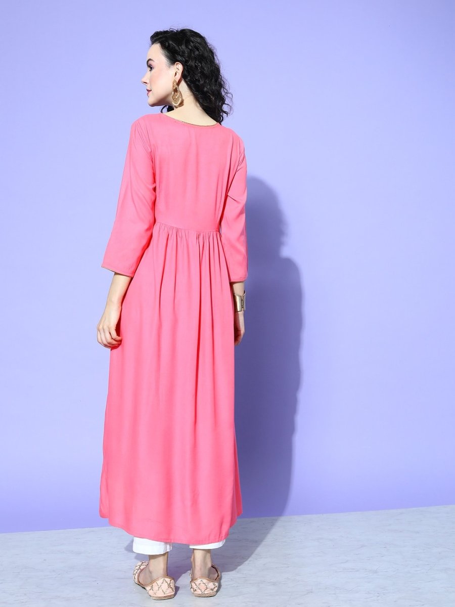 All About You Women Ethnic Motifs Embroidered Anarkali Kurta