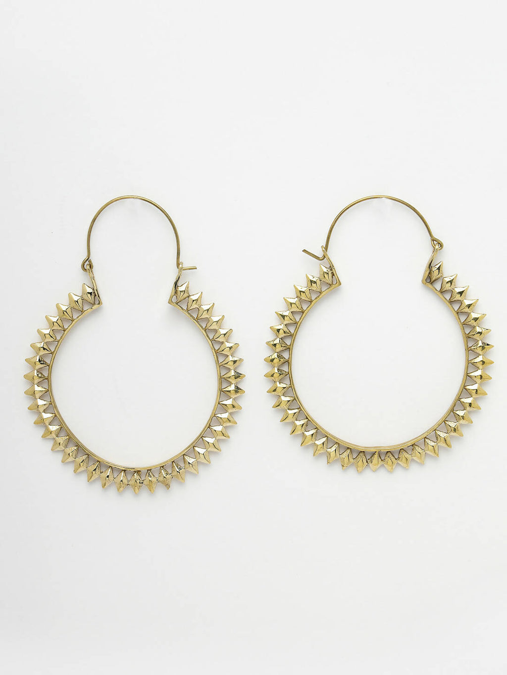 NVR Women Golden Full Circular Hoop Earrings