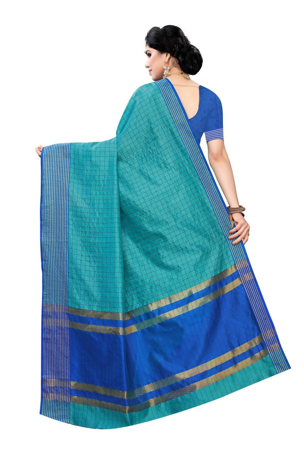 Vamika Cotton Silk Manipuri Rama Weaving Saree (Manipuri Rama)